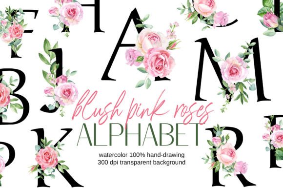 Blush Pink Floral Wedding Alphabet: Design Guide