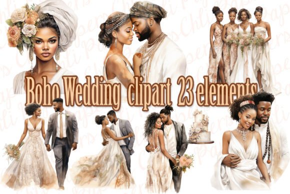 Boho Wedding Clipart: Your Toolkit for Effortless Event Design