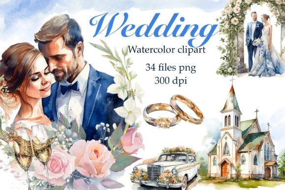 Elevate Your Wedding Designs with Watercolor Illustrations