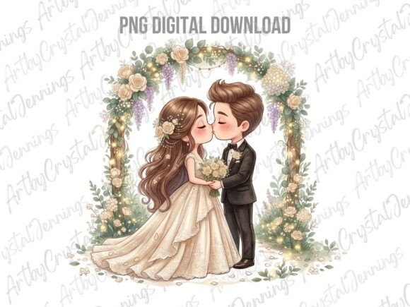 Wedding Chibi Couple PNG: A Versatile Design Asset for Creators